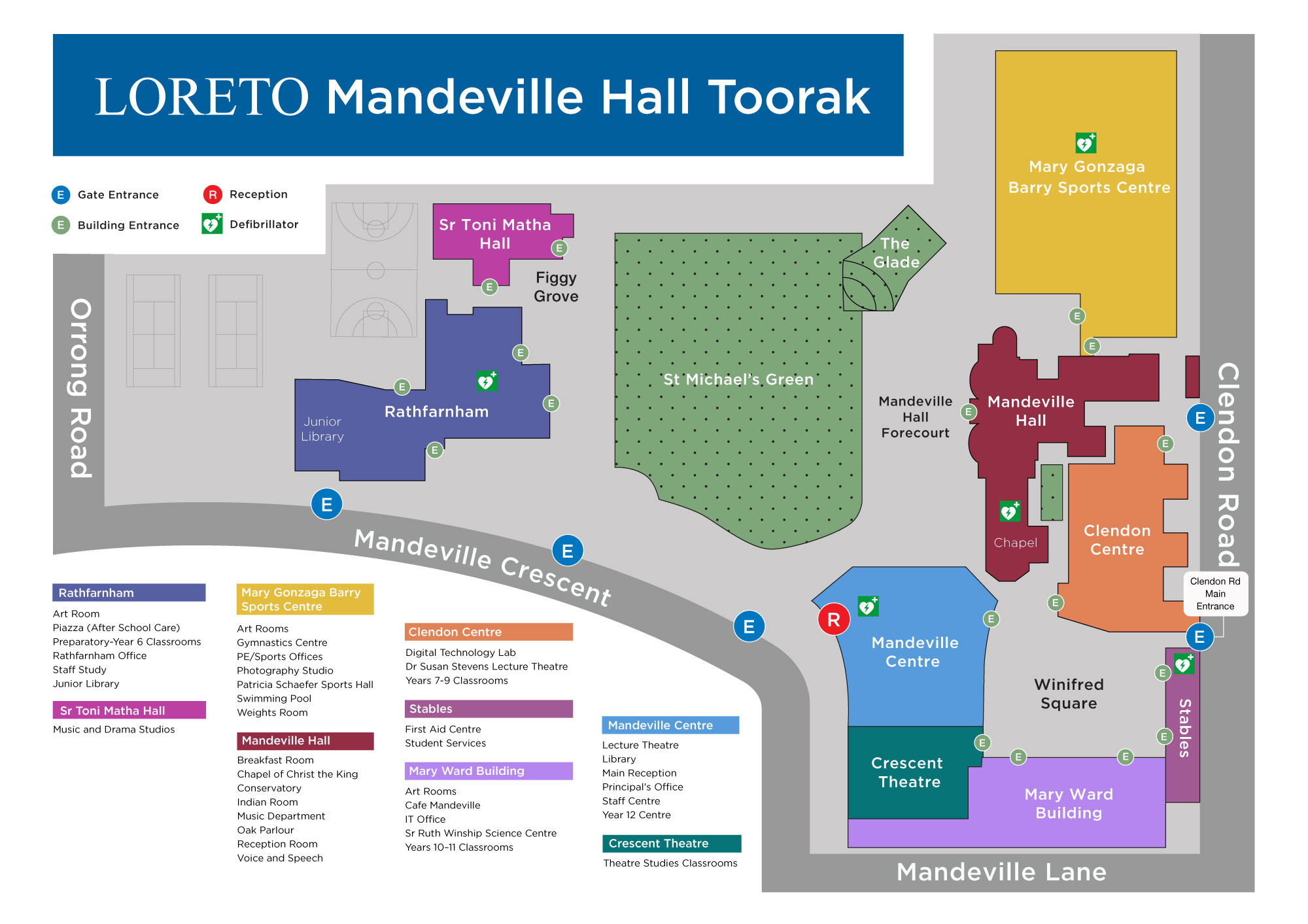 2026 Loreto Toorak School Site Map