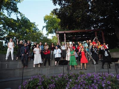 Rathfarnham staff singing in the Glade