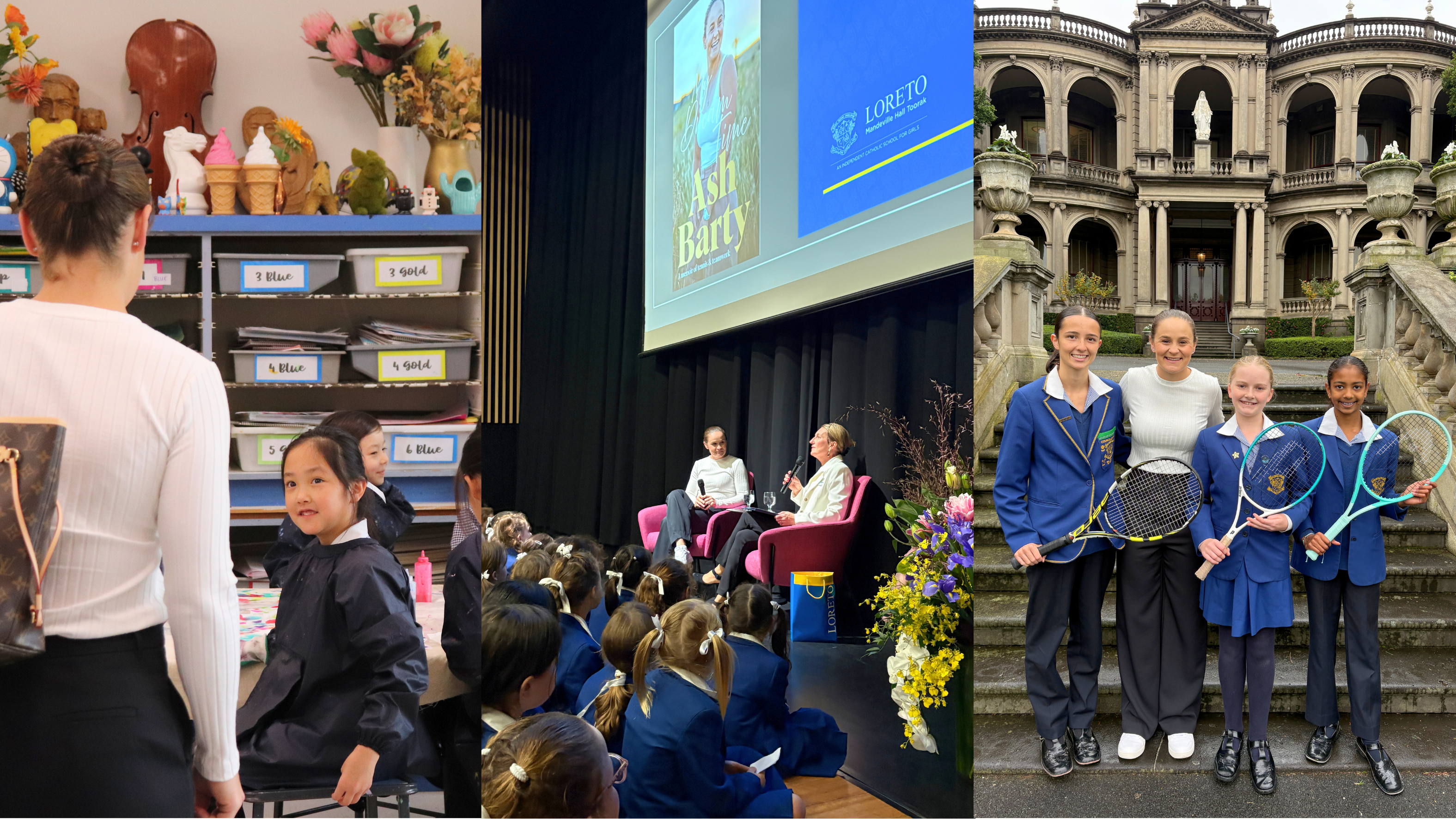 Ash barty and Loreto Toorak Students