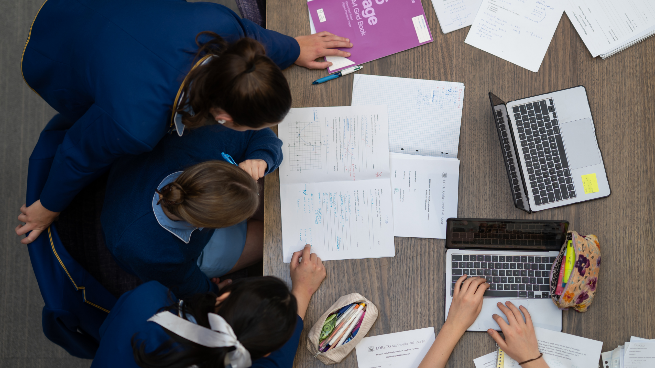 Students studying in the Mandeville Learning Centre